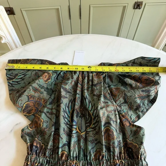 Ulla Johnson Delmara Pleated Batik Poplin Midi Dress Sz 2 - Picture 8 of 11